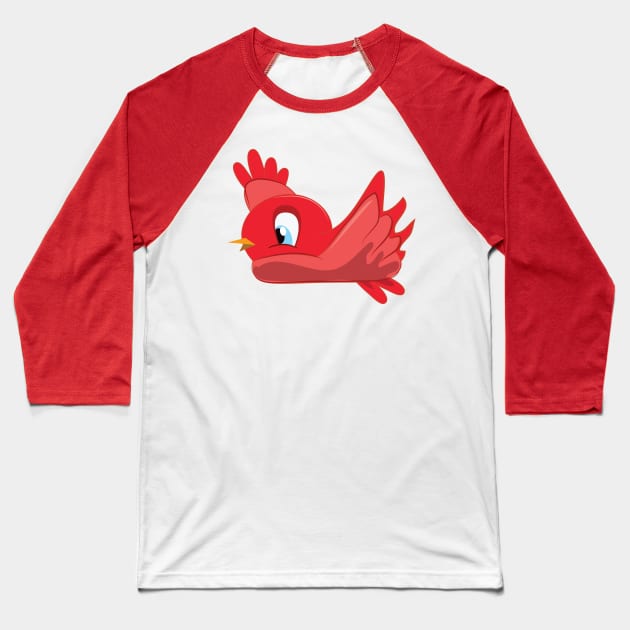 Cute cartoon Bird Baseball T-Shirt by nickemporium1